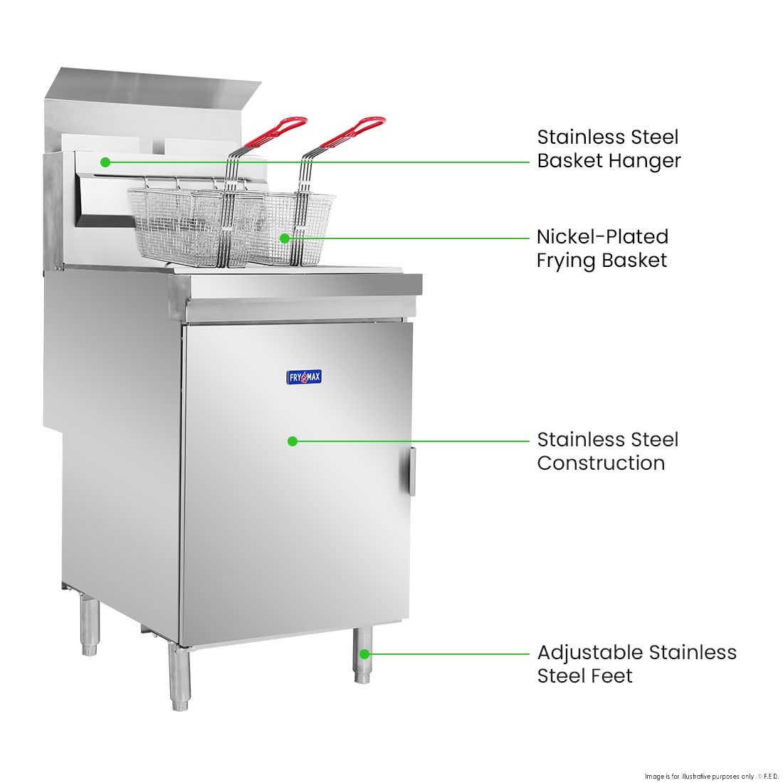 FryMAX Superfast Lpg Gas Tube Twin Vat Fryer RC400TELPG
