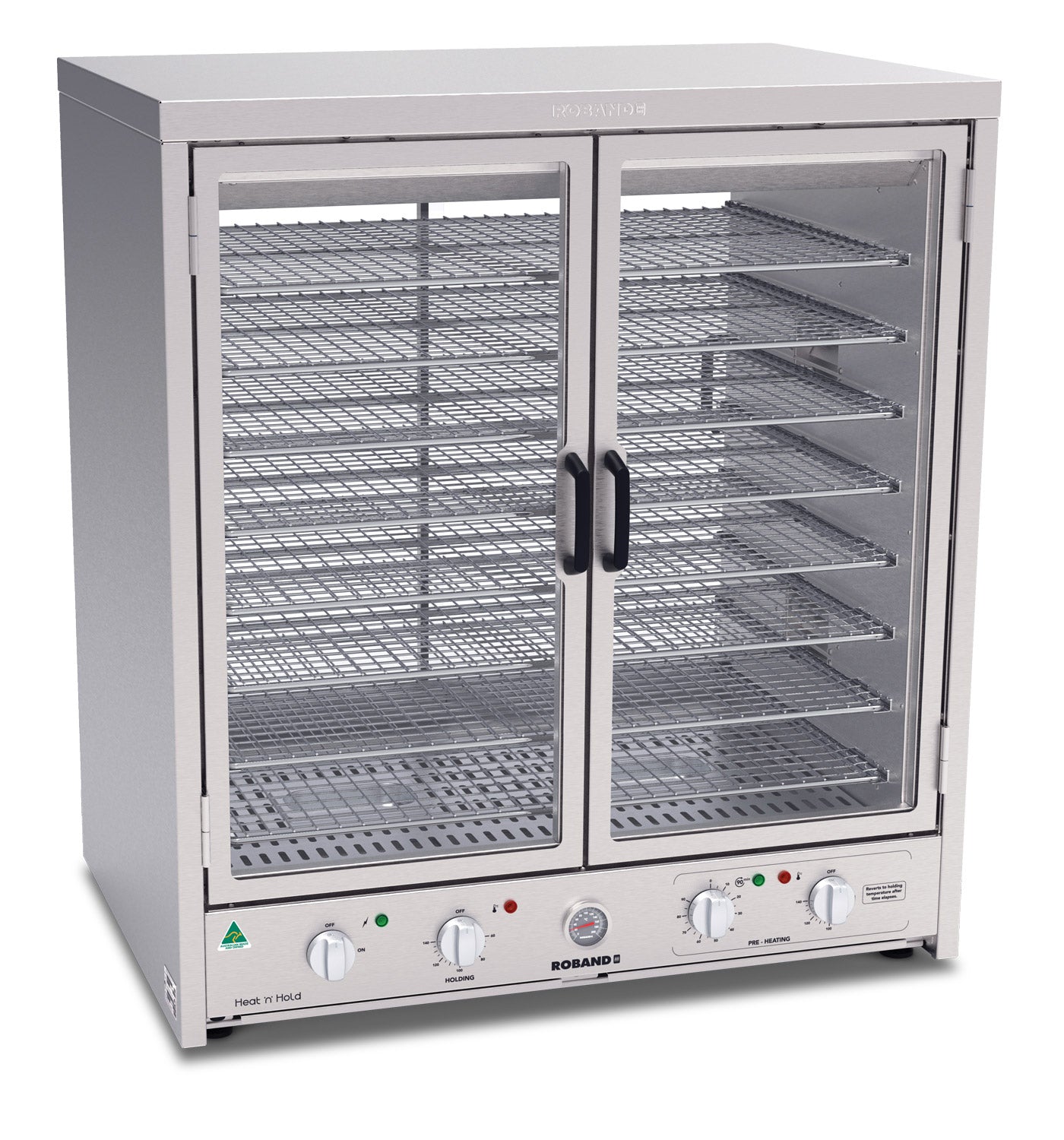 Roband Heat ‘n’ Hold Food Warmer - Sliding Glass on Display Side - RB-H200R
