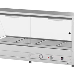 Woodson 4 Module Straight Glass Hot Food Display W.HFS24