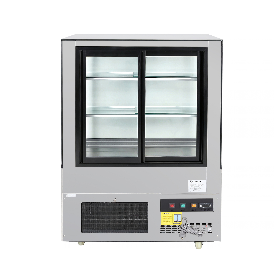 Bonvue Deluxe 900mm Square Glass Cake Display Cabinet - SC090FA-2XB — view 3