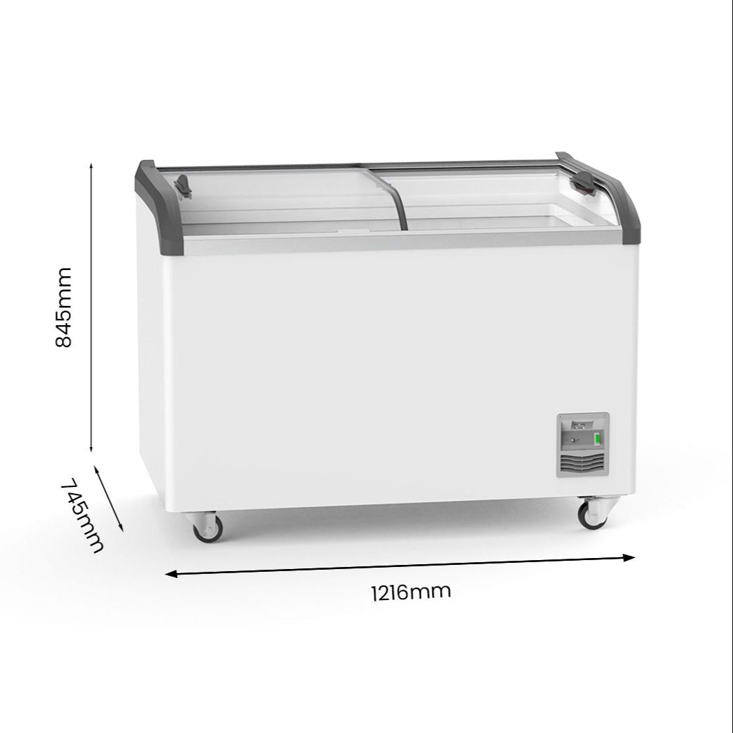 Thermaster Heavy Duty Supermarket Glass Sliding Lid Freezers 406L SD-406K