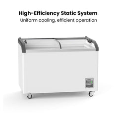 Thermaster Heavy Duty Supermarket Glass Sliding Lid Freezers 406L SD-406K