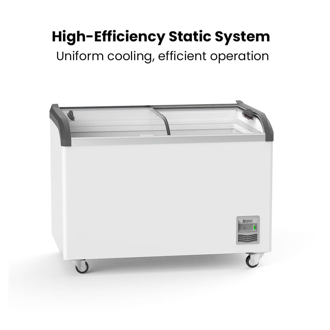 Thermaster Heavy Duty Supermarket Glass Sliding Lid Freezers 406L SD-406K