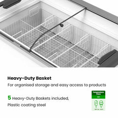 Thermaster Heavy Duty Supermarket Glass Sliding Lid Freezers 406L SD-406K