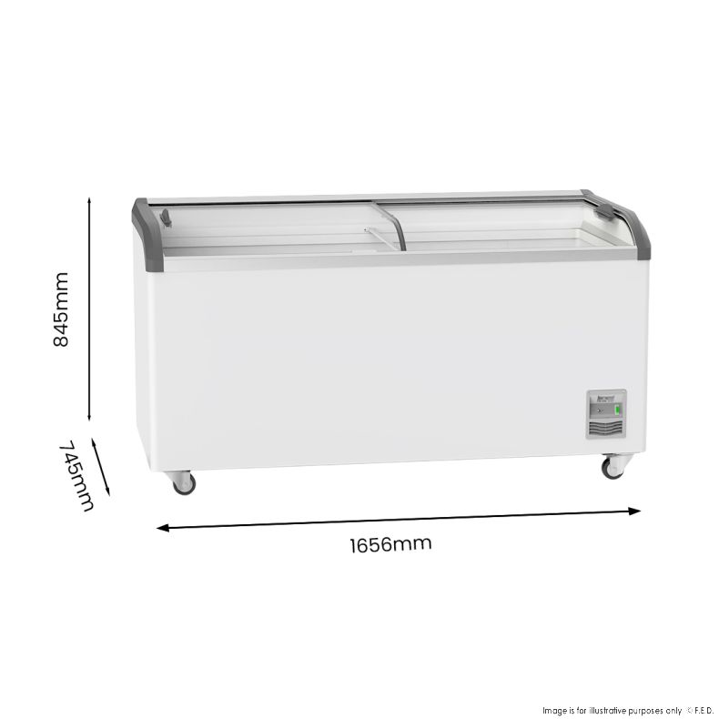 Thermaster Heavy Duty Supermarket Glass Sliding Lid Freezers 576L SD-576K