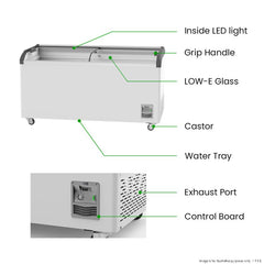 Thermaster Heavy Duty Supermarket Glass Sliding Lid Freezers 576L SD-576K