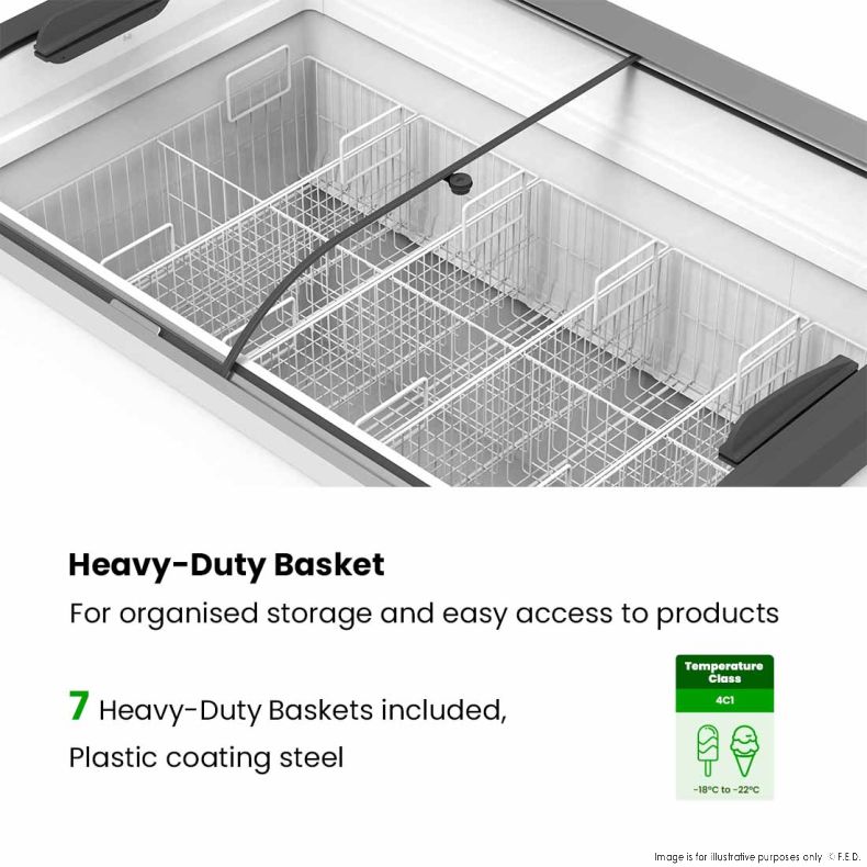 Thermaster Heavy Duty Supermarket Glass Sliding Lid Freezers 576L SD-576K