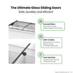 Thermaster Heavy Duty Supermarket Glass Sliding Lid Freezers 576L SD-576K