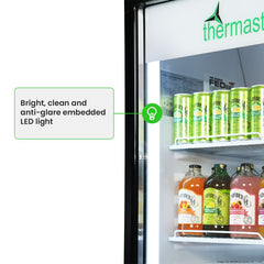 Thermaster Upright Glass Door Beverage Fridge - SDC-343B