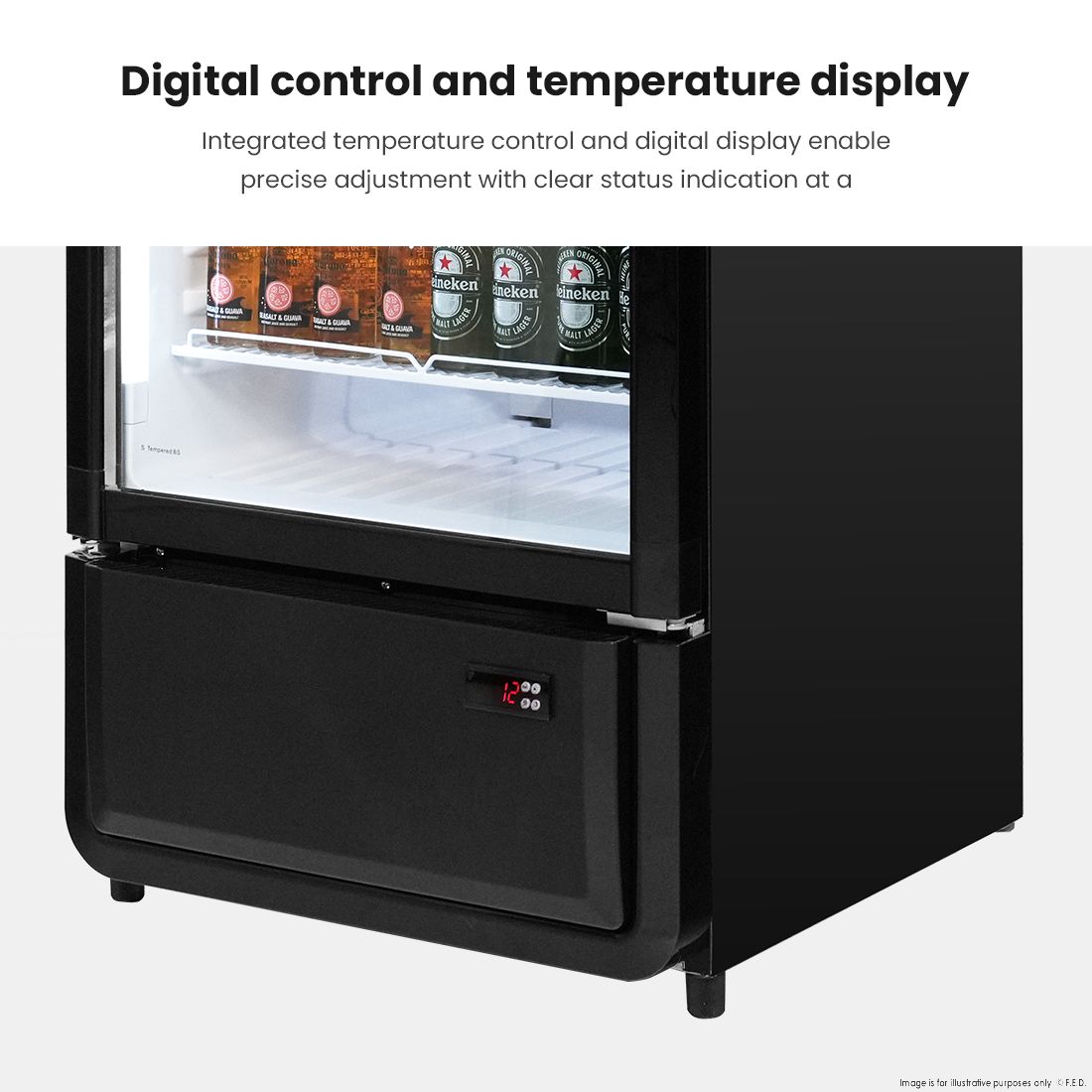 Thermaster Upright Glass Door Beverage Fridge - SDC-343B