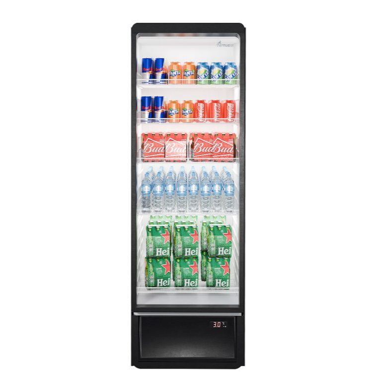 Thermaster Upright Glass Door Beverage Fridge 258L