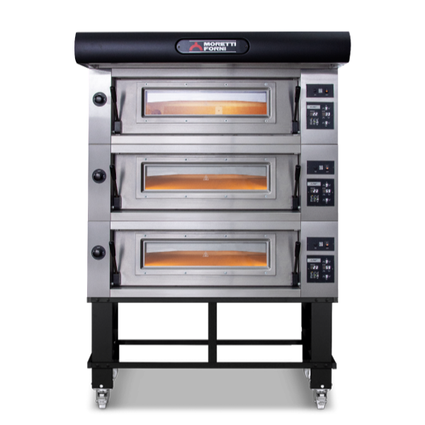 Moretti Forni Amalfi Triple Deck Oven on Stand 27 x 30cm Pizza COMP C/3/S