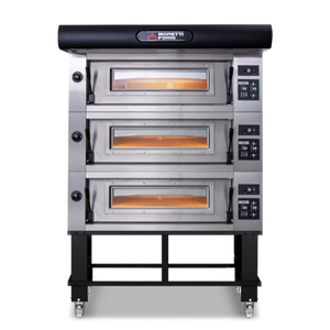 Moretti Forni Amalfi Triple Deck Oven on Stand 27 x 30cm Pizza COMP C/3/S