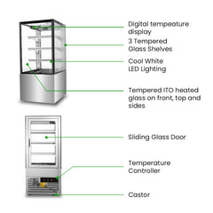 BONVUE Three Tier Cake Display Fridge 600mm- SF820V