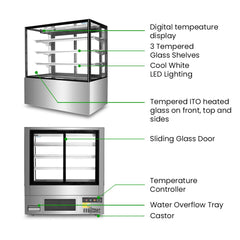 BONVUE Three Tier Cake Display Fridge 1200mm SF840V