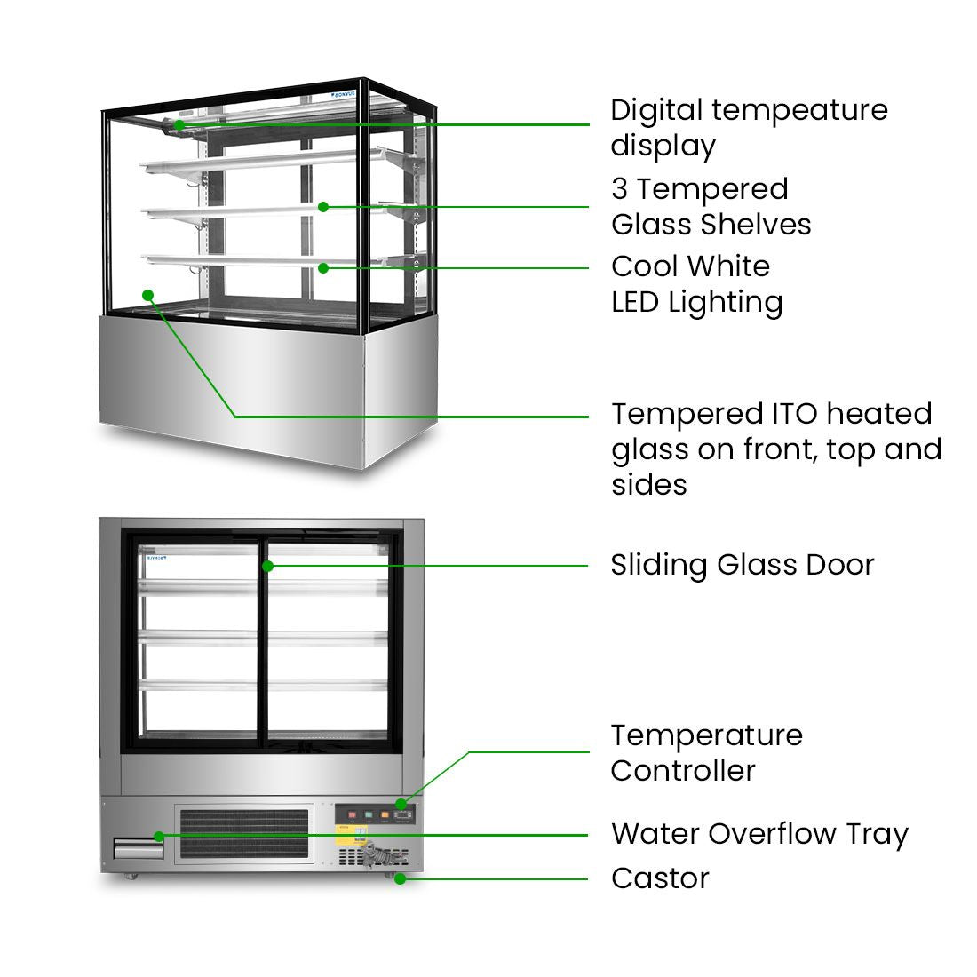 BONVUE Three Tier Cake Display Fridge 1200mm SF840V
