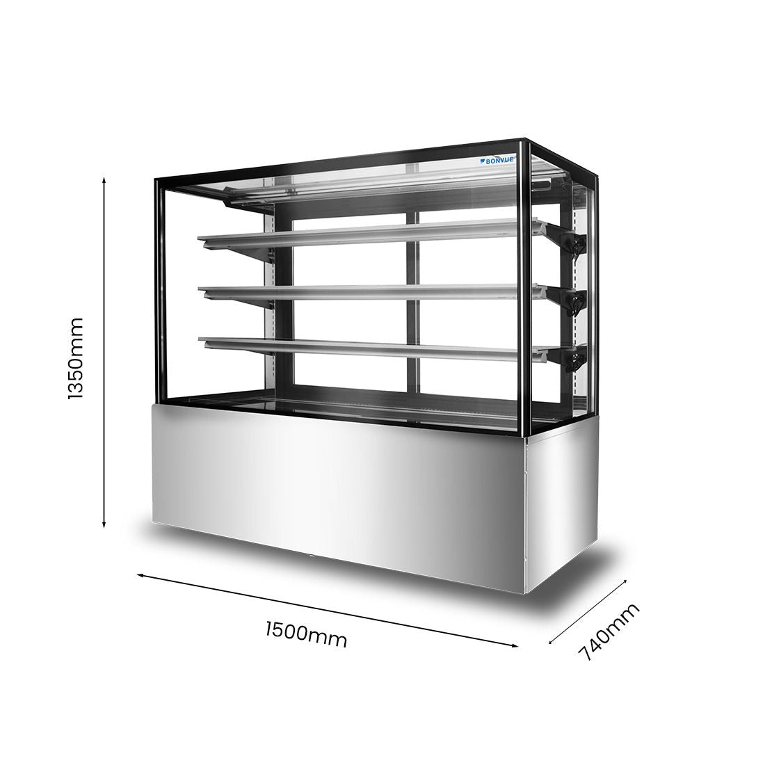BONVUE Three Tier Cake Display Fridge 1500mm SF850V