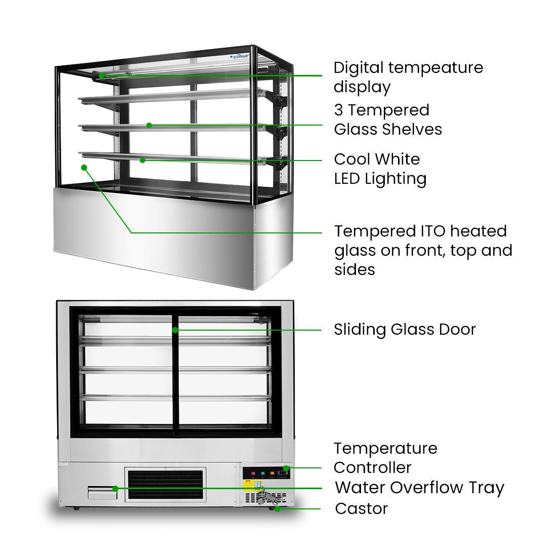BONVUE Three Tier Cake Display Fridge 1500mm SF850V