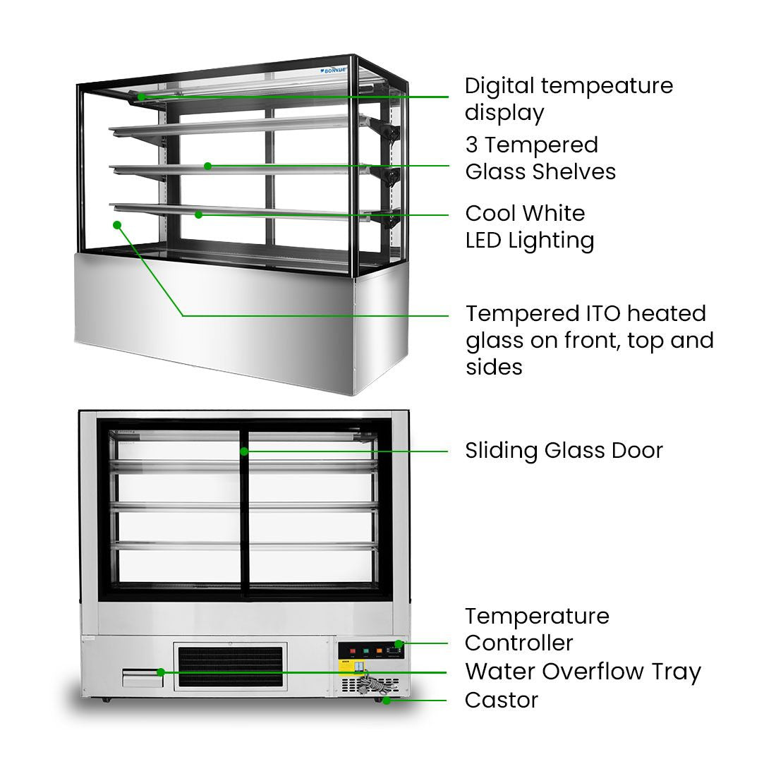 BONVUE Three Tier Cake Display Fridge 1800mm SF860V