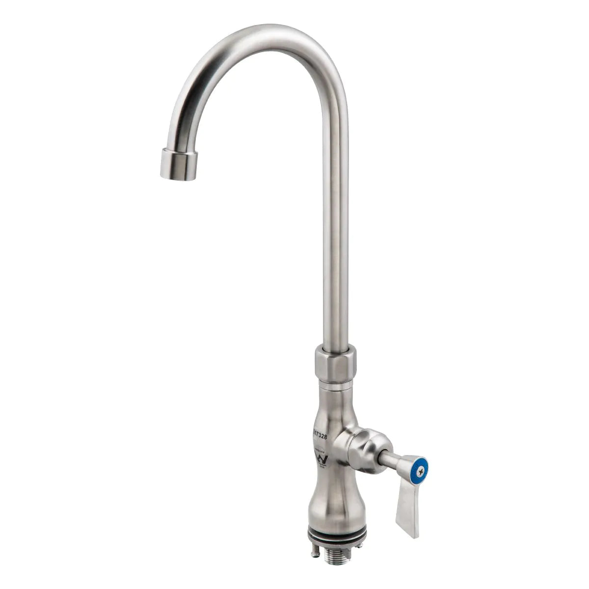 3Monkeez Stainless Steel Single Hob Mount Body with Single Control and 7" Gooseneck Spout