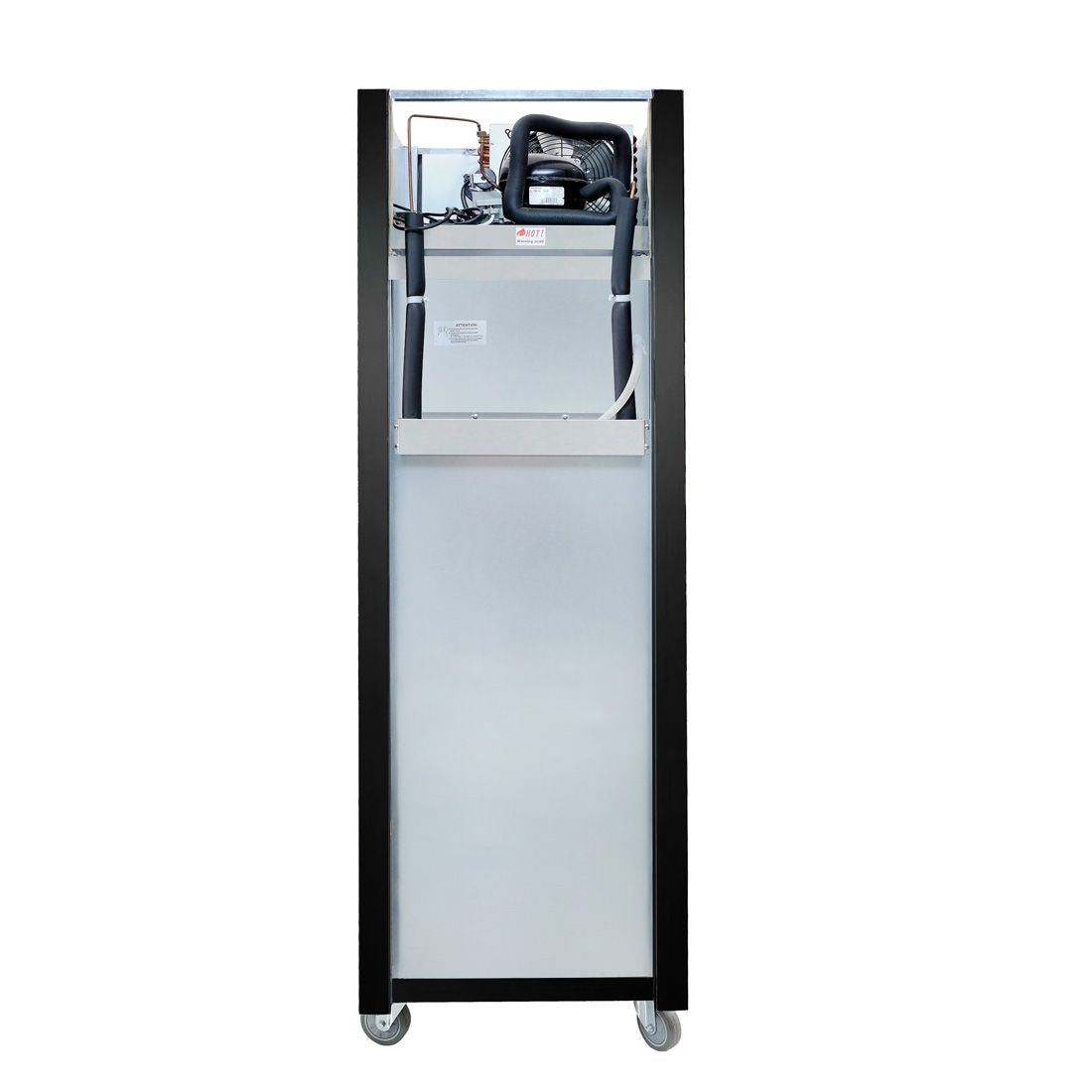 Thermaster Single Glass Door Upright Freezer Black Stainless Steel SUFG500B