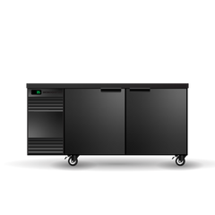 Skope BackBar 2 Solid Swing Door CounterLine Fridge - CL.2.SSW-BLACK