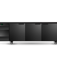 Skope BackBar 3 Solid Swing Door CounterLine Fridge - CL.3.SSW-BLACK