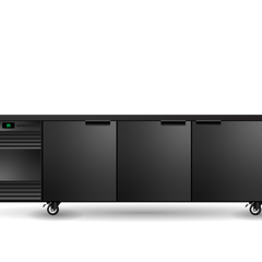 Skope BackBar 3 Solid Swing Door SlimLine Fridge - SL.3.SSW-BLACK