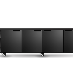 Skope BackBar 4 Solid Swing Door CounterLine Fridge - CL.4.SSW-BLACK