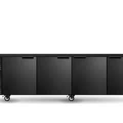 Skope BackBar 4 Solid Swing Door SlimLine Fridge - SL.4.SSW-BLACK