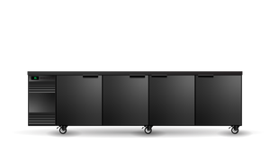 Skope BackBar 4 Solid Swing Door SlimLine Fridge