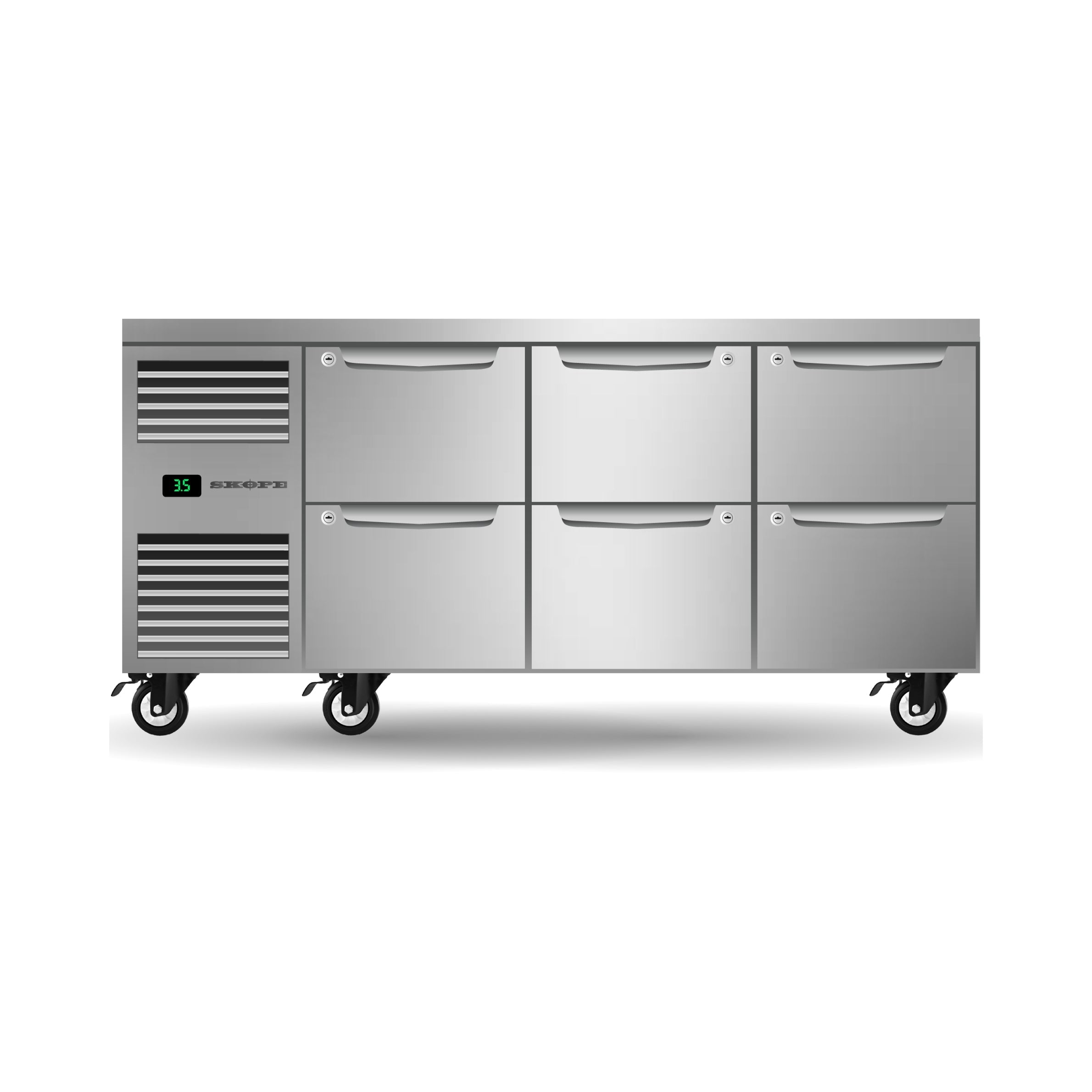 Skope ProSpec Six Drawer Three Bay Underbench GN 1/1 Fridge