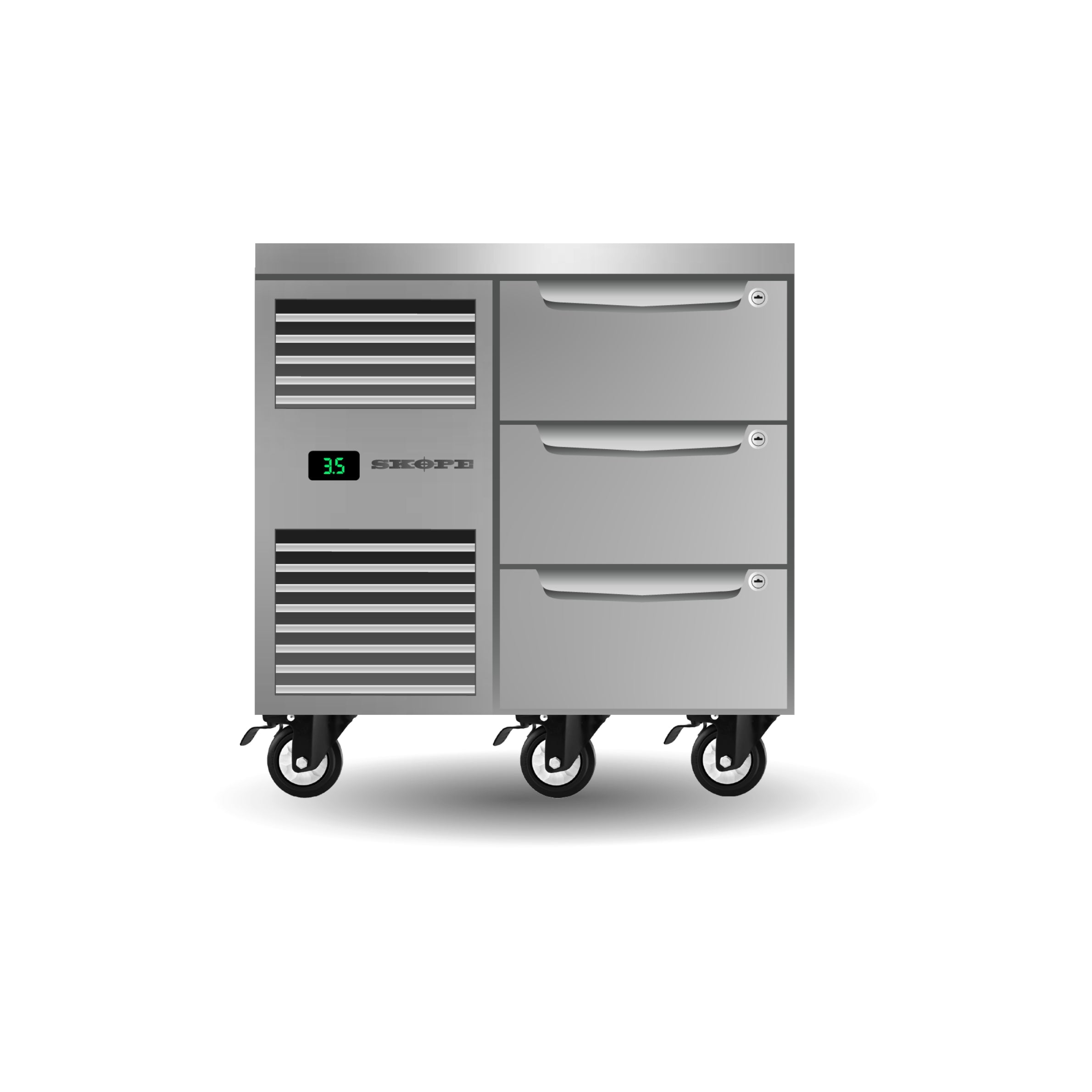 Skope ProSpec Three Drawer One Bay Underbench GN 1/1 Fridge