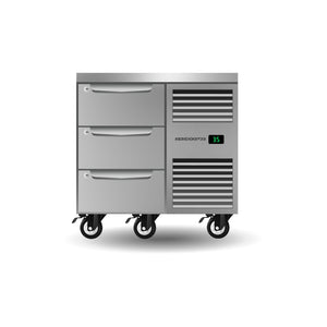 Skope ProSpec Three Drawer One Bay Underbench GN 1/1 Right Hand Fridge