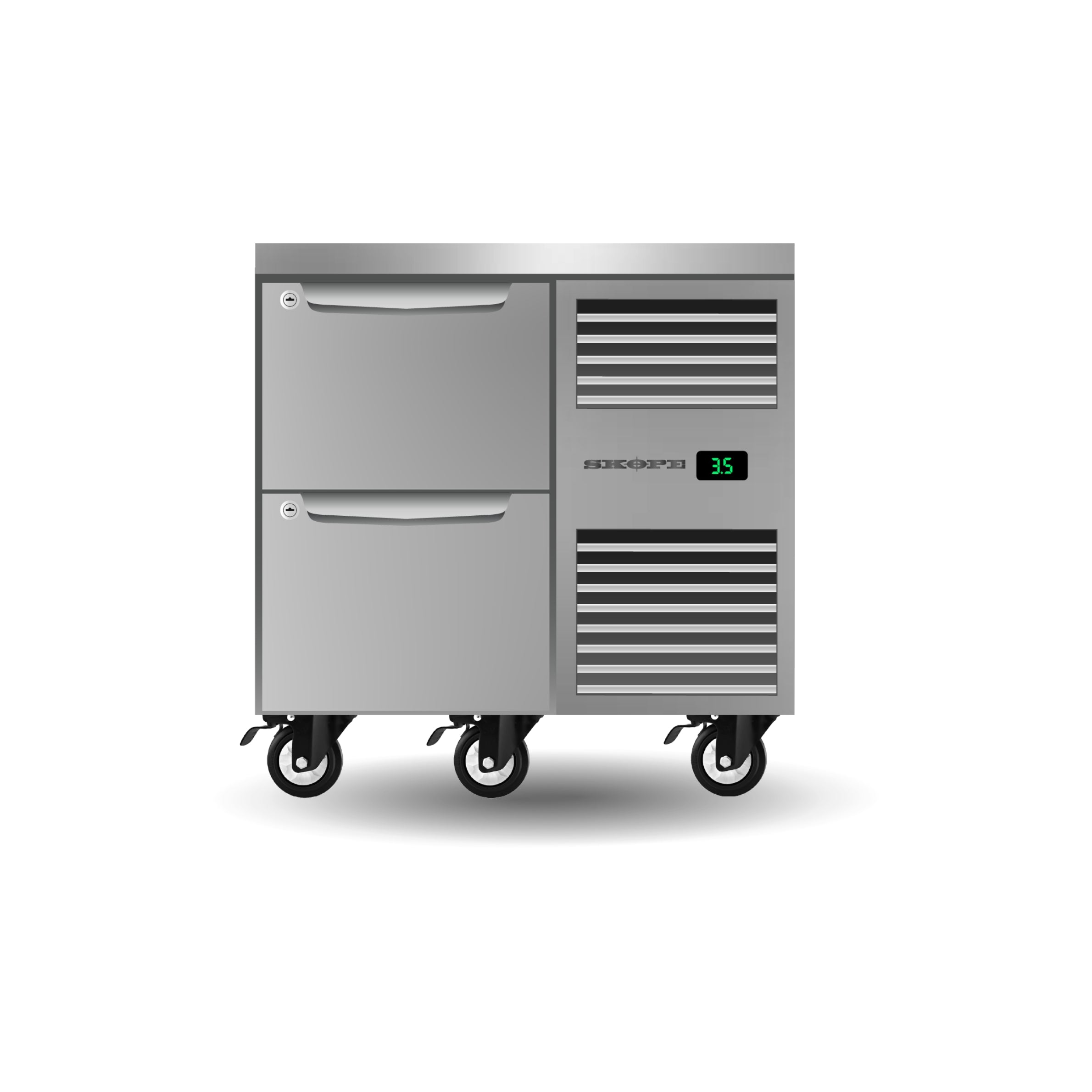 Skope ProSpec Two Drawer One Bay Underbench GN 1/1 Right Hand Fridge