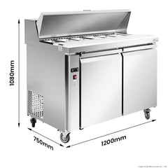 Thermaster Two Door Sandwich Bar SLB120