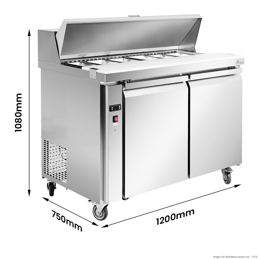 Thermaster Two Door Sandwich Bar SLB120