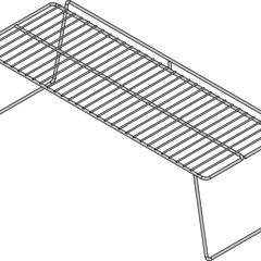 Stainless steel midshelf to suit 2 x 3 pan food bars