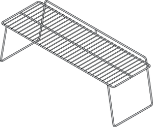 Stainless steel midshelf to suit 2 x 3 pan food bars