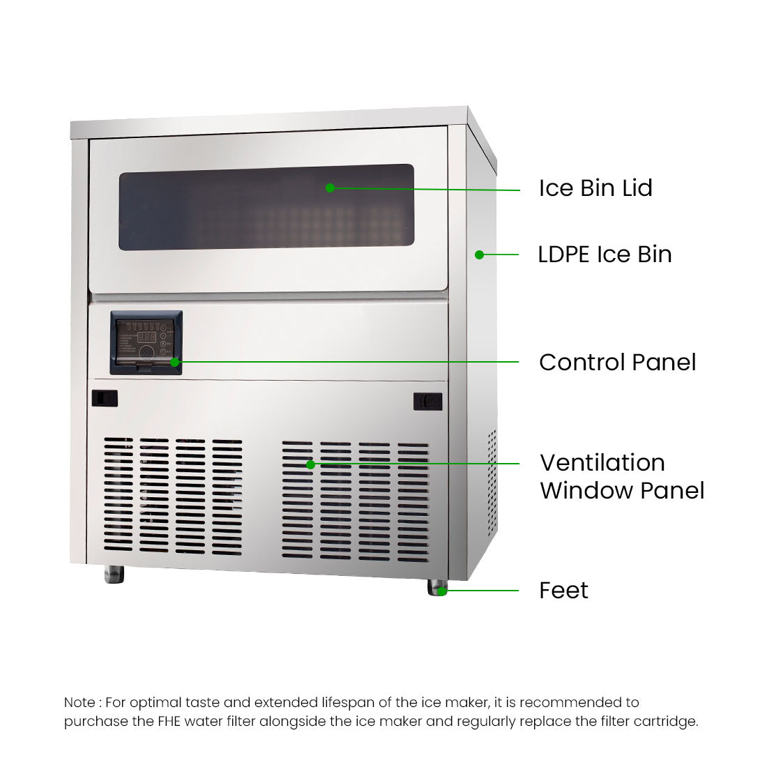 Blizzard Icemakers SN-101B Blizzard Under Bench Ice Maker - Air Cooled