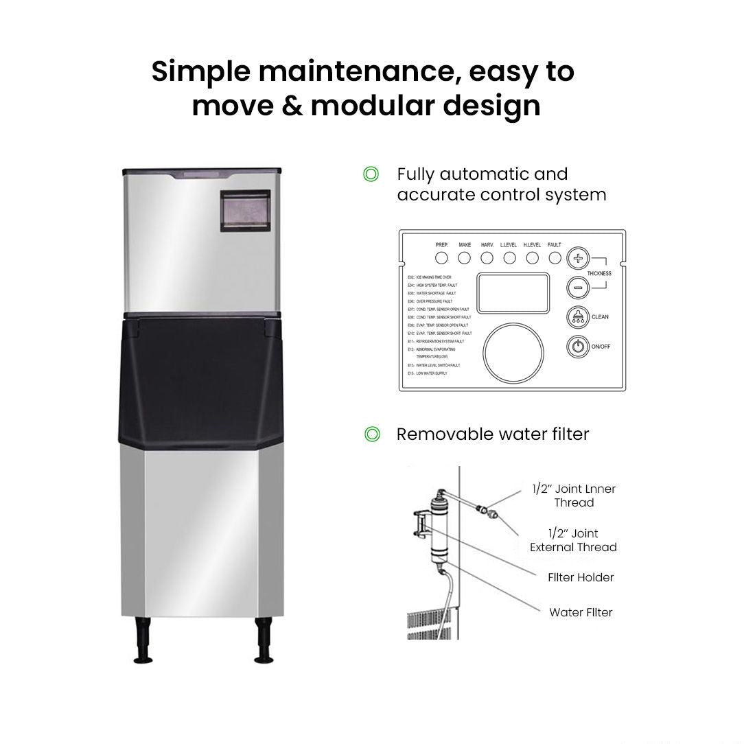 Blizzard Professional Crescent Ice Maker 145Kg/ 24hrs SN-145C