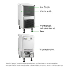 Blizzard Underbench Bullet Ice Maker 25Kg SN-25C