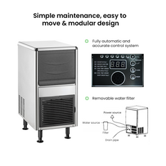 Blizzard Underbench Bullet Ice Maker 25Kg SN-25C