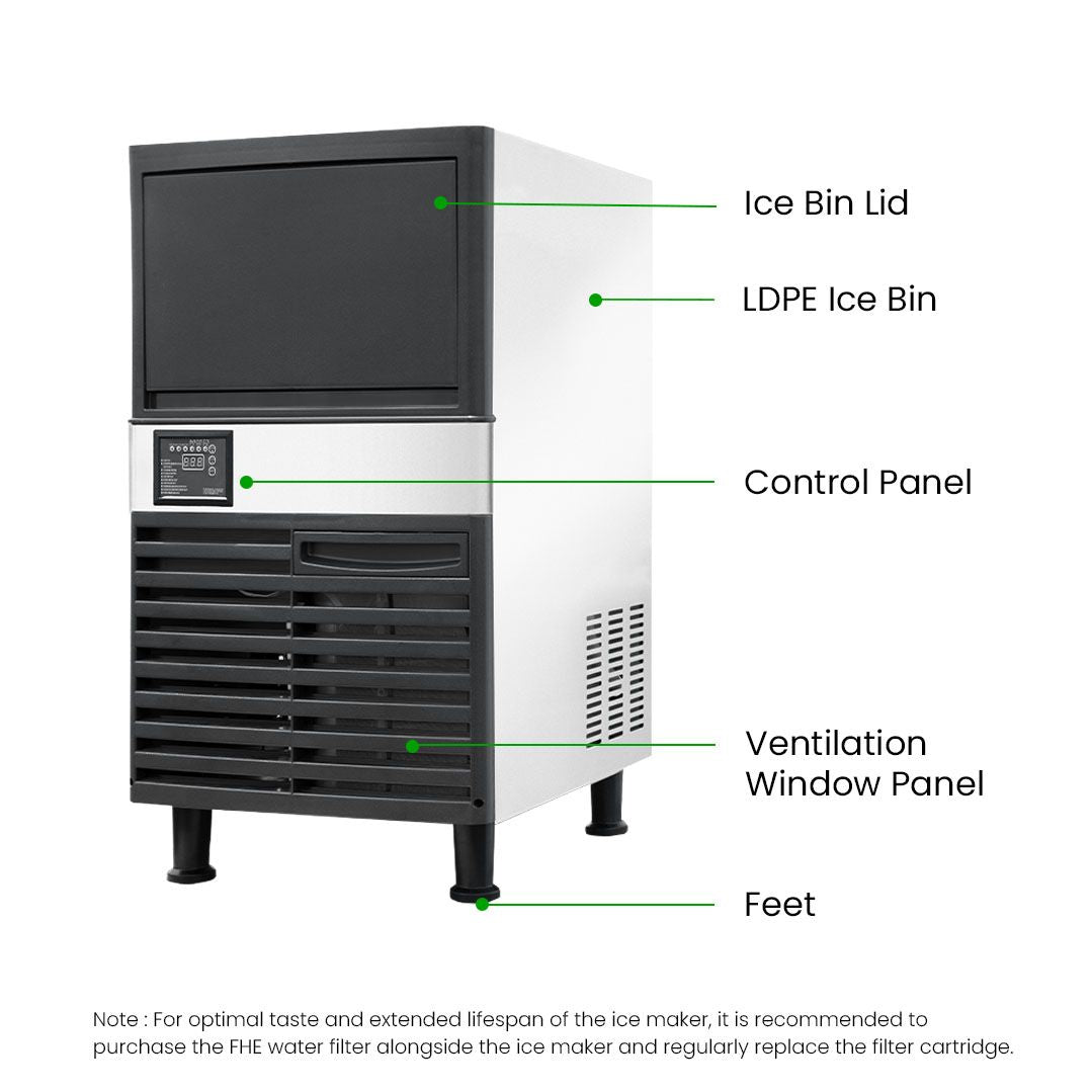 Blizzard Under Bench Cube Ice Maker 36kg/24Hr Air Cooled SN-80P