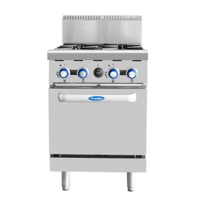 CookRite Freestanding Gas Stove 4 Burners Cooktop With Oven NG AT80G4B-O-NG