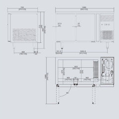 Atosa Two Door Freezer Table EPF3462