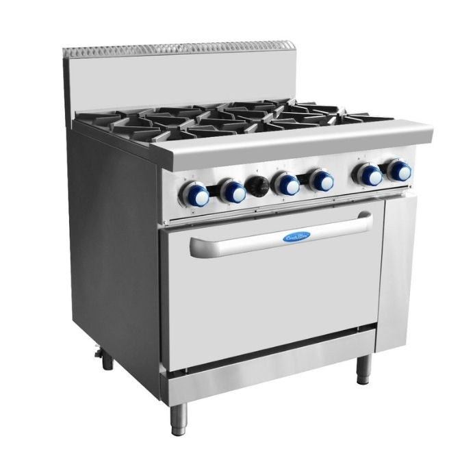 CookRite Freestanding Gas Stove 6 Burners Cooktop With Oven LPG AT80G6B-O-LPG