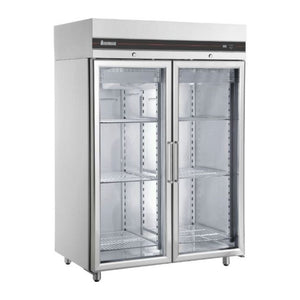 Inomak 1432L Double Door Upright Glass Fridge UFI1140G