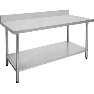 Modular Systems 0600-6-WBB Economic 304 Grade Stainless Steel Table with splashback
