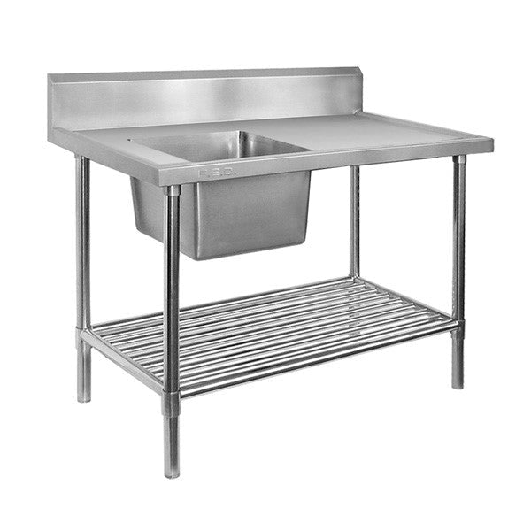 Modular Systems 304 Grade Stainless Steel Single Left Sink Benches